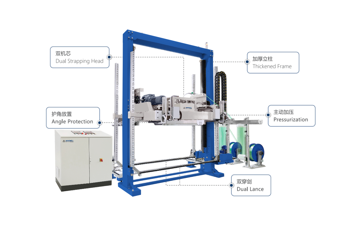 TSSAP-211雙機芯雙穿劍加護角加壓捆扎機 TSSAP-211雙機芯雙穿劍加護角加壓捆扎機